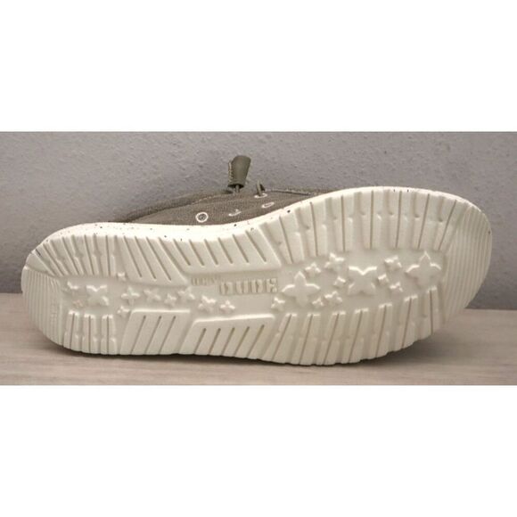 Hey Dude Women's Sz 10 Men's Sz 8 Beige Wally Stretch Canvas Slip-On Shoes - Picture 12 of 16